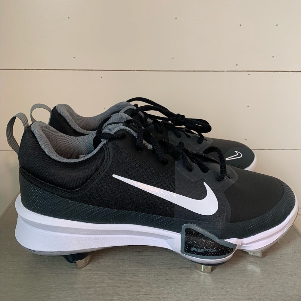 Nike Men’s Force Zoom Trout 9 Pro Baseball Cleats Black/Grey FB2907-001 NEW